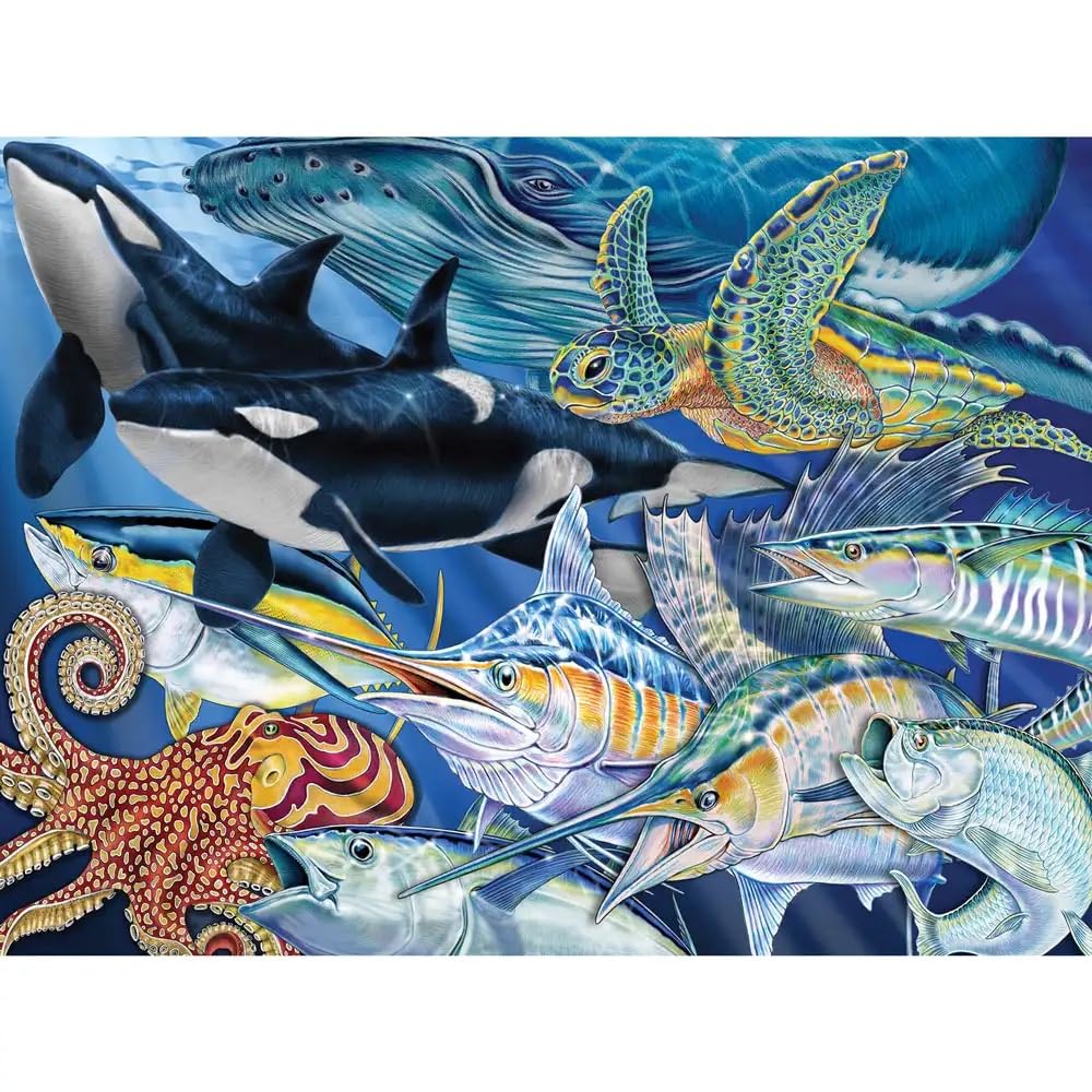 Amazon.com: Bits and Pieces 1000 Piece Jigsaw Puzzle – Ocean Life